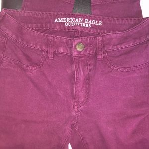Burgundy American Eagle 🦅 jegging super stretch